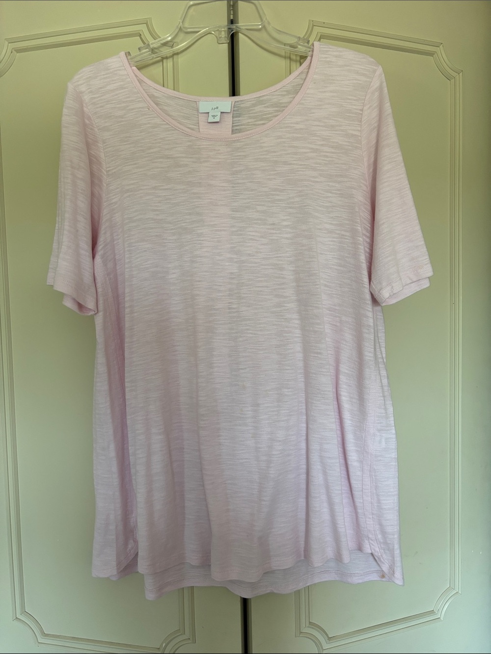 J. Jill Light Pink Scoop Neck Short Sleeve Tee